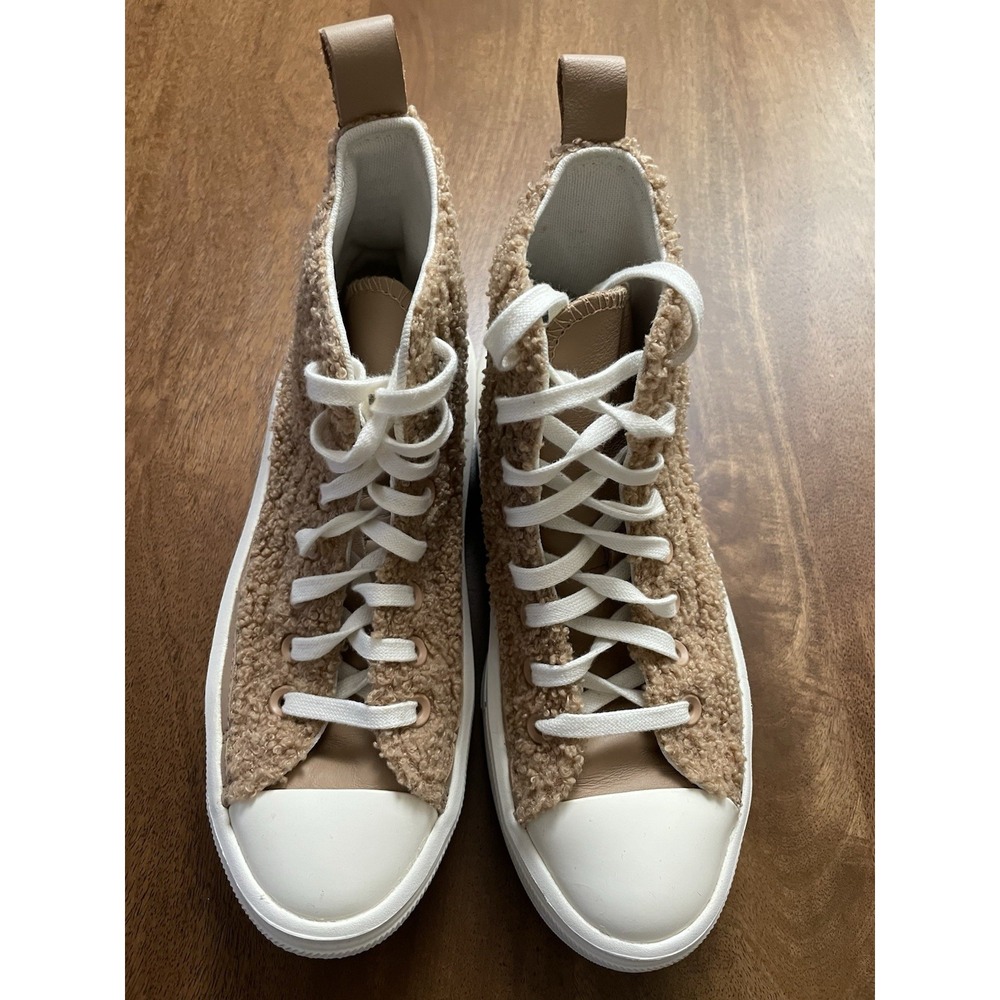 Converse Chuck Taylor All Star Move Platform Sherpa Sneakers Shoes Brown Sz 7 B7